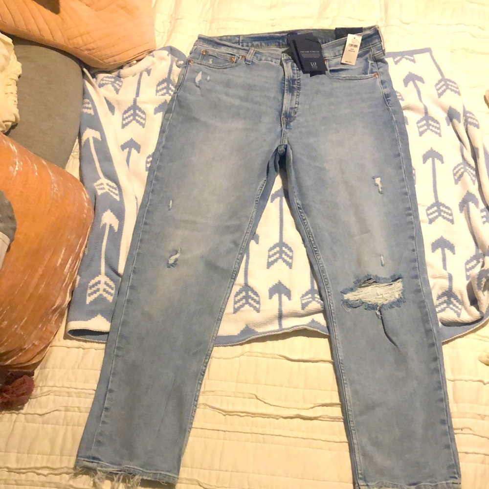 Gap high rise cigarette jeans size 16/33R